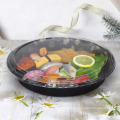 hot sale plastic round sushi tray disposable food sushi tray with clear lid